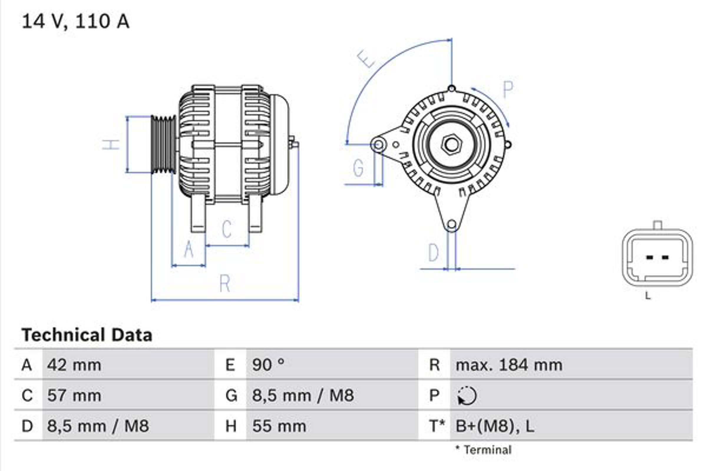 Генератор BOSCH 0986048611