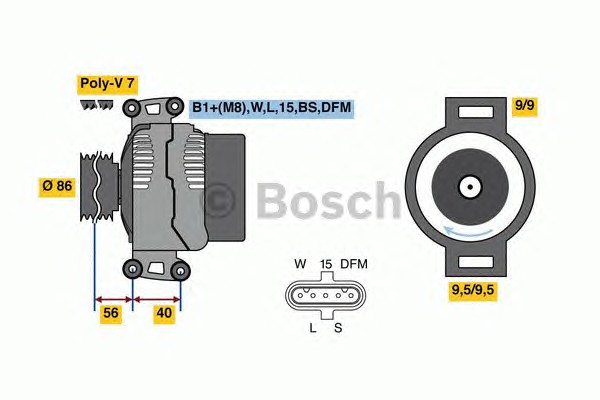 Генератор BOSCH 0986049320