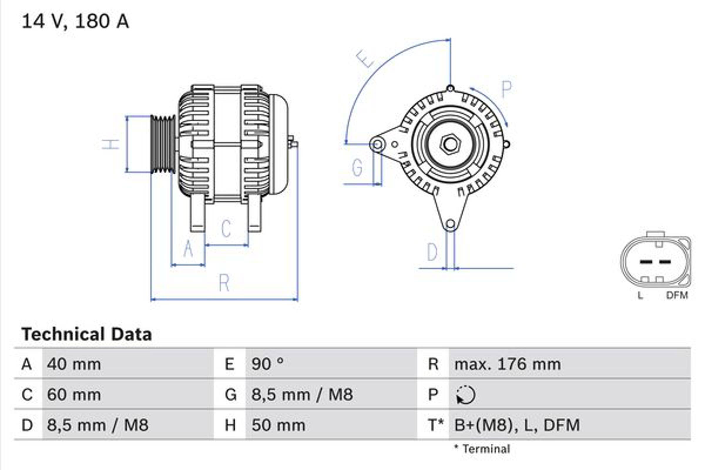 Генератор BOSCH 0986081940