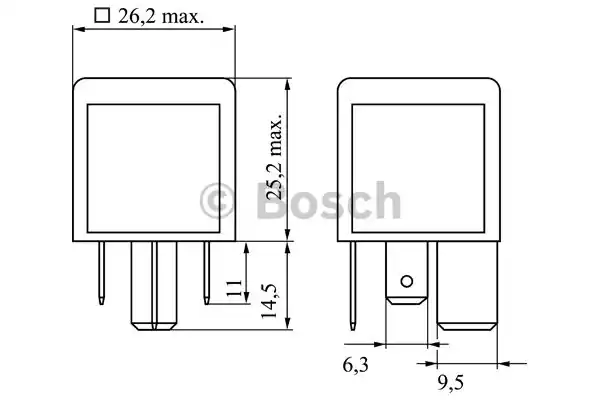 0986332002 BOSCH Реле универсальное