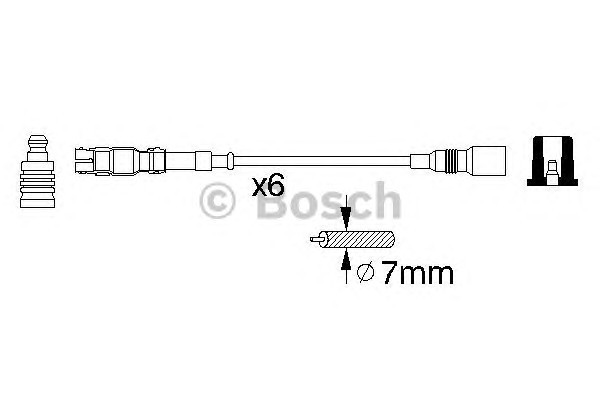 Провод высоковольтный BOSCH 0986356302