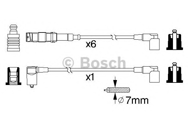 Комплект проводов зажигания BOSCH 0986356332