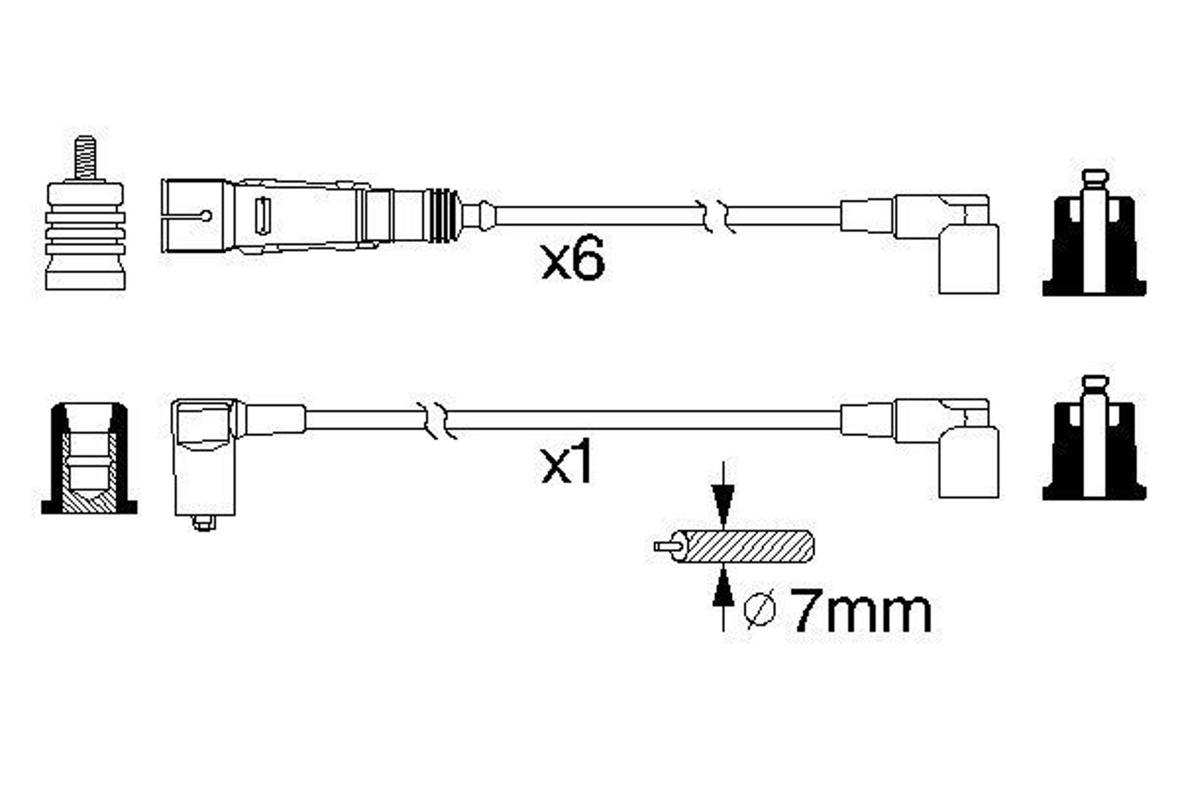 0986356335 BOSCH Комплект проводов зажигания