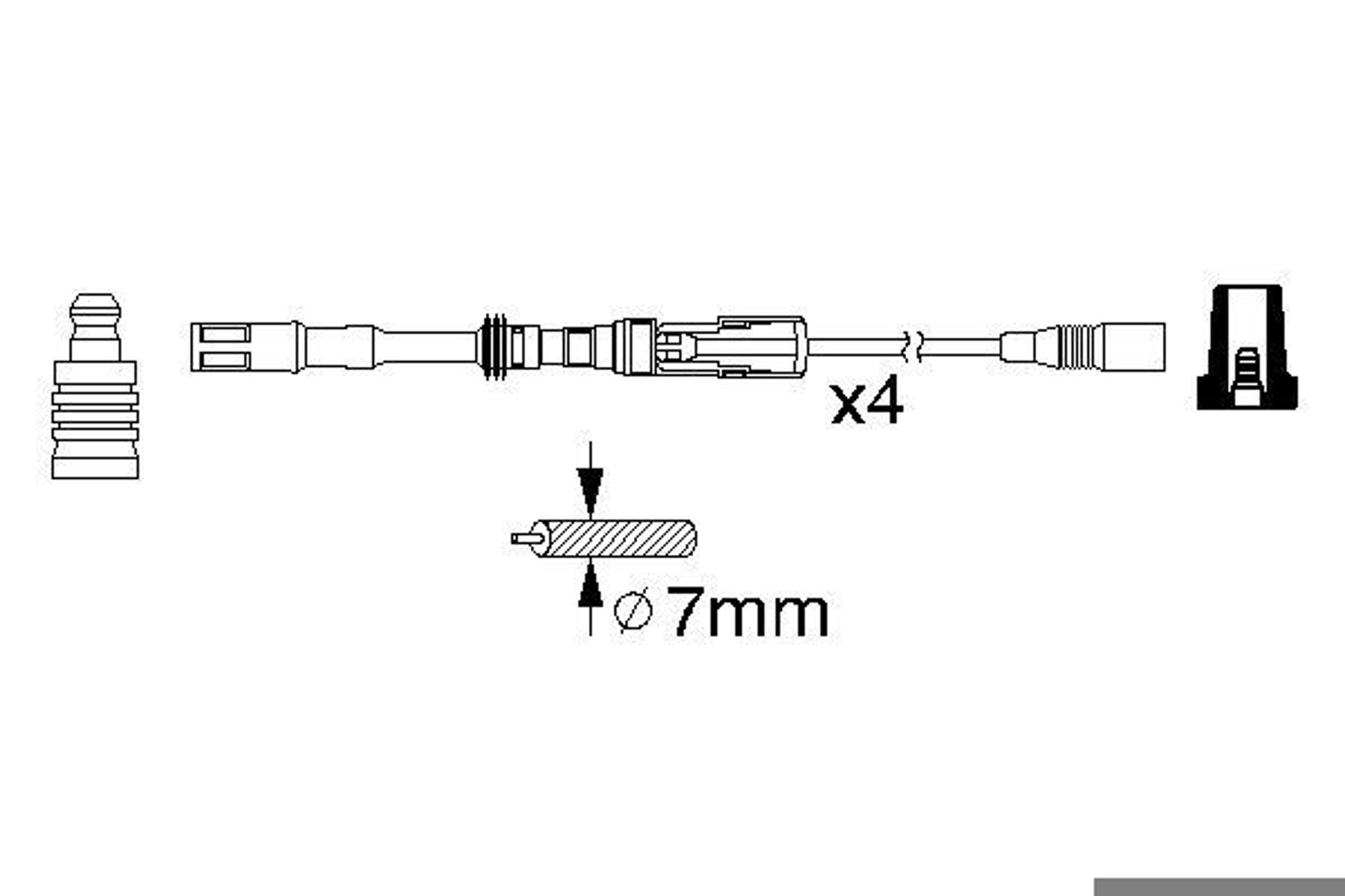 Комплект проводов зажигания BOSCH 0986356337