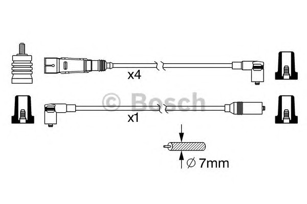 0986356342 BOSCH Комплект проводов зажигания