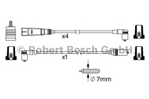 Фото 1 0986356342 BOSCH Комплект проводов зажигания