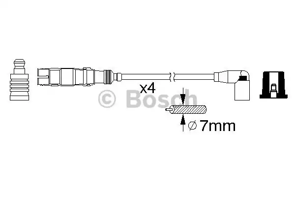 0986356359 BOSCH Комплект проводов зажигания