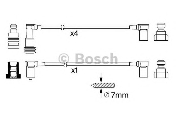 Комплект проводов зажигания BOSCH 0986356377