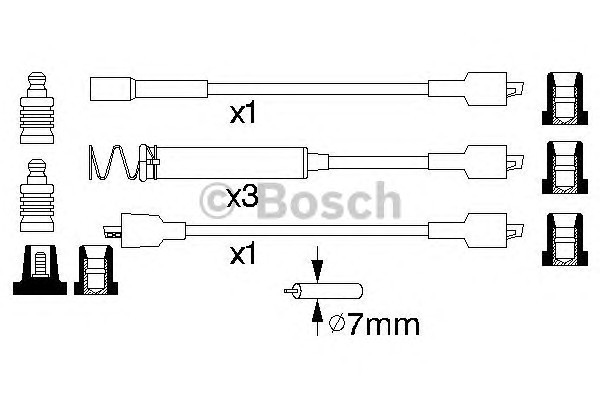 0986356722 BOSCH Комплект проводов зажигания