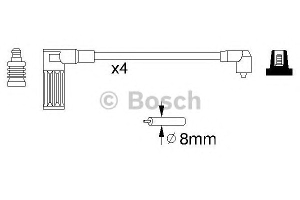 Комплект проводов зажигания BOSCH 0986356738