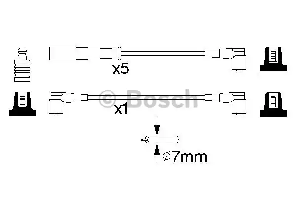 Комплект проводов зажигания BOSCH 0986356753