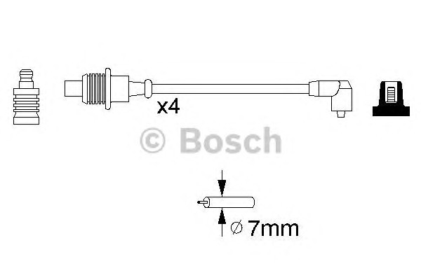 Комплект проводов зажигания BOSCH 0986356767