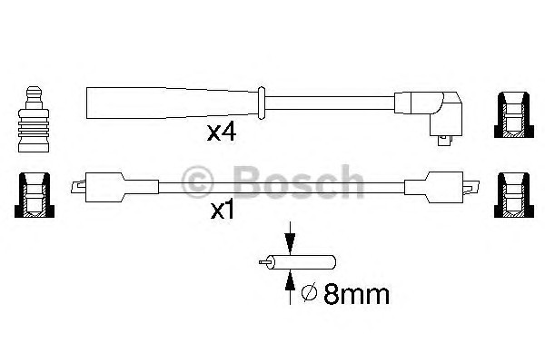 Комплект проводов зажигания BOSCH 0986356774