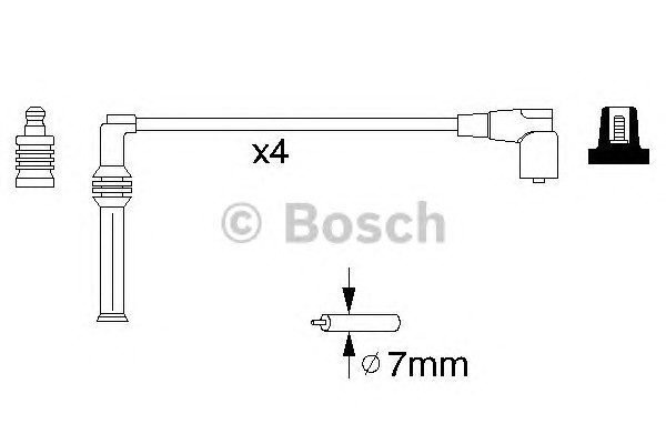 Комплект проводов зажигания BOSCH 0986356778