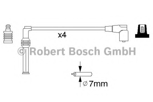 Фото 1 0986356778 BOSCH Комплект проводов зажигания