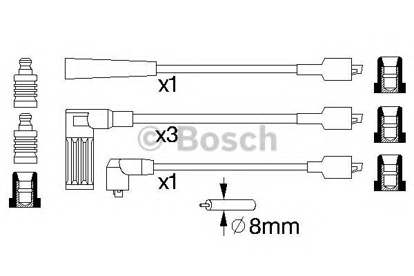 Комплект проводов зажигания BOSCH 0986356792