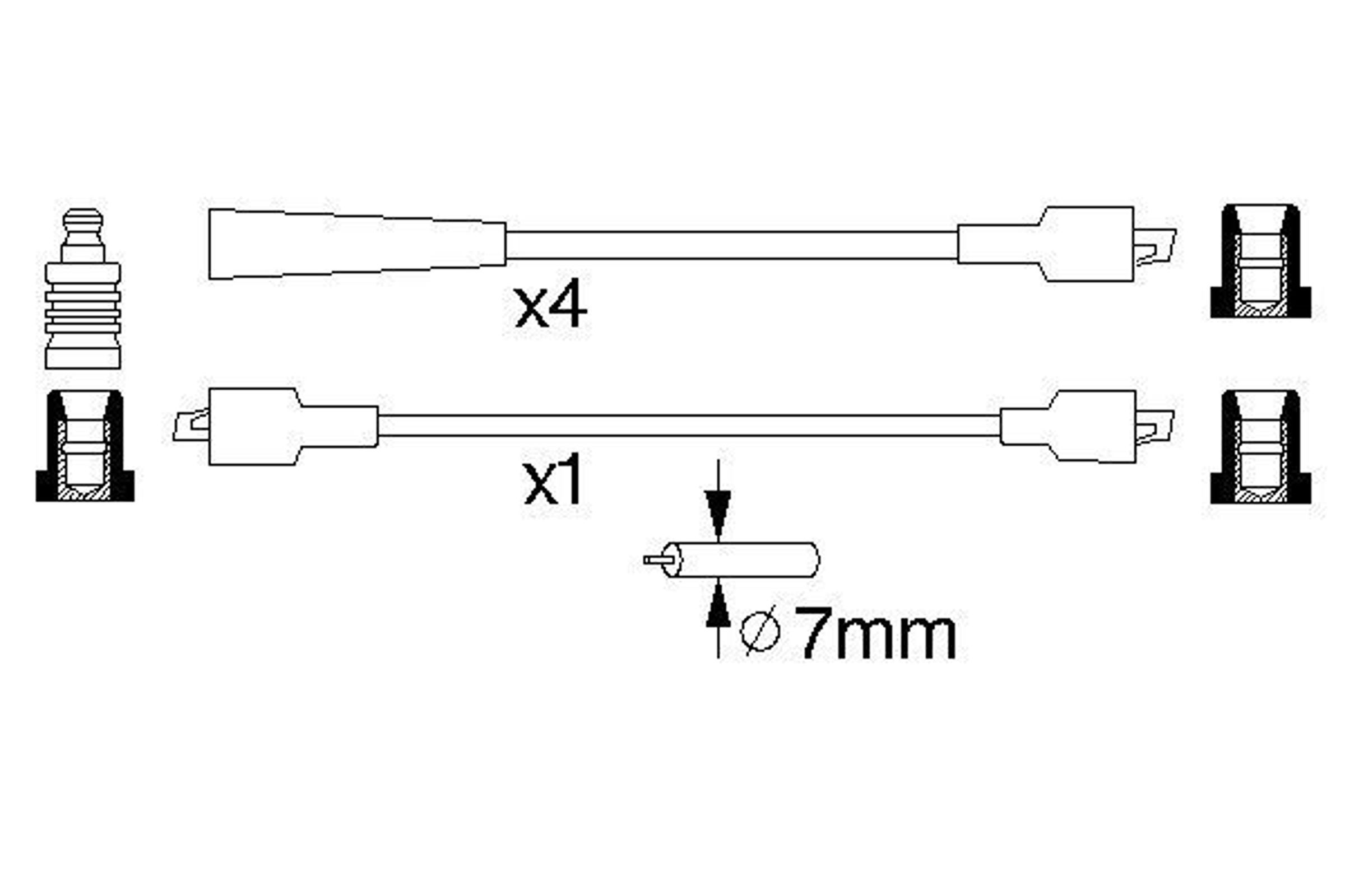 Комплект проводов зажигания BOSCH 0986356811