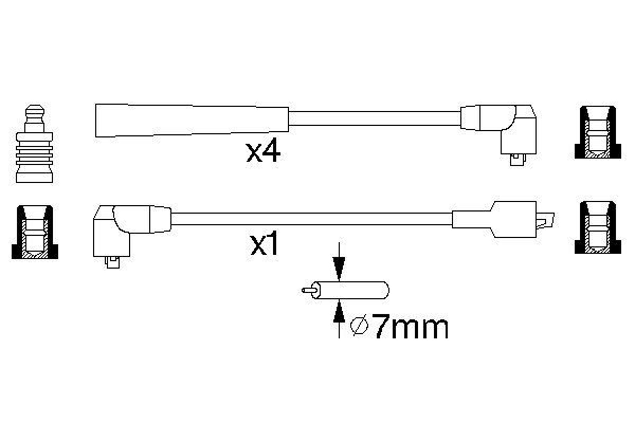 Комплект проводов зажигания BOSCH 0986356812