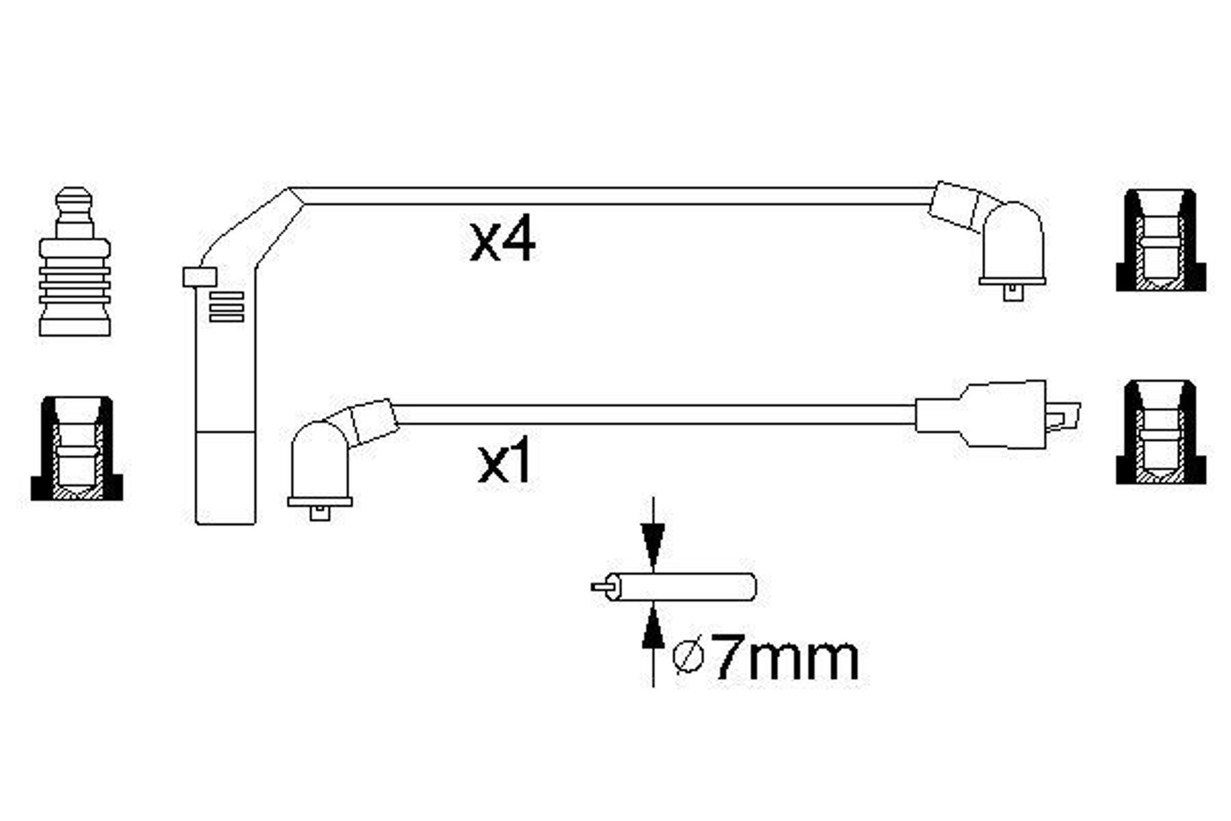 Комплект проводов зажигания BOSCH 0986356813