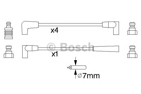 Провод высоковольтный BOSCH 0986356822