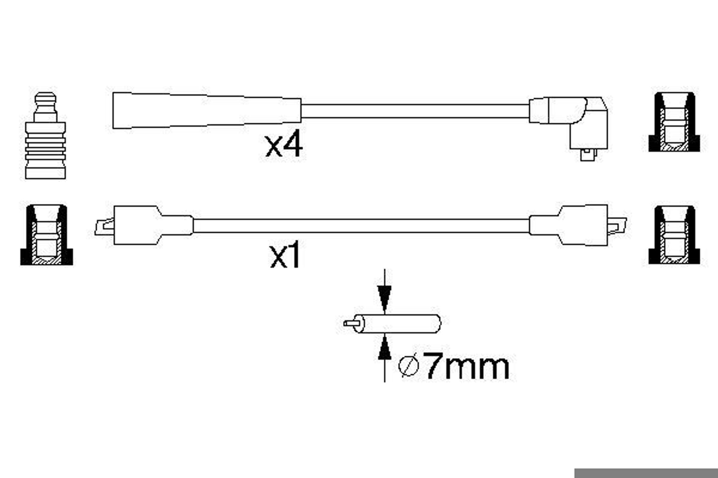 Комплект проводов зажигания BOSCH 0986356839