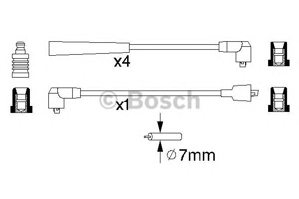 Комплект проводов зажигания BOSCH 0986356841