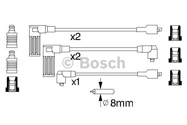 0986356846 BOSCH Комплект проводов зажигания