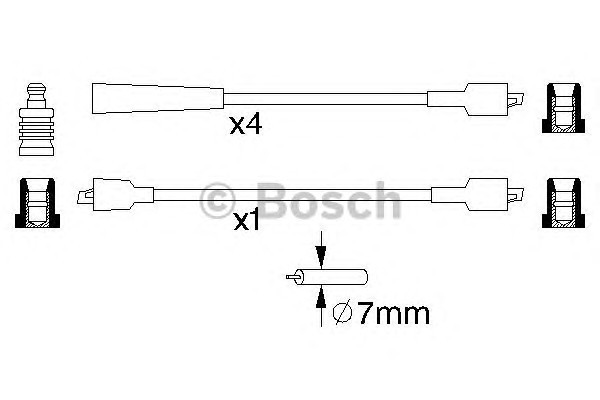 Комплект проводов зажигания BOSCH 0986356855