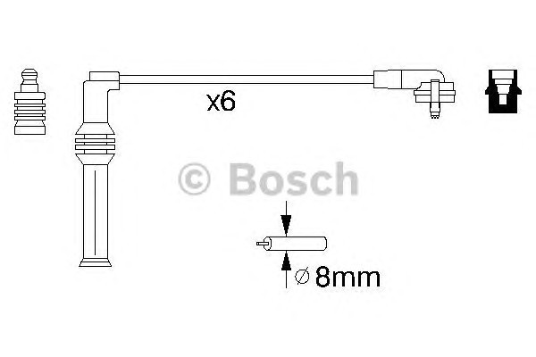 Провод высоковольтный BOSCH 0986356870
