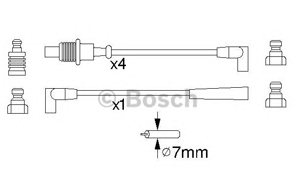 Комплект проводов зажигания BOSCH 0986356883