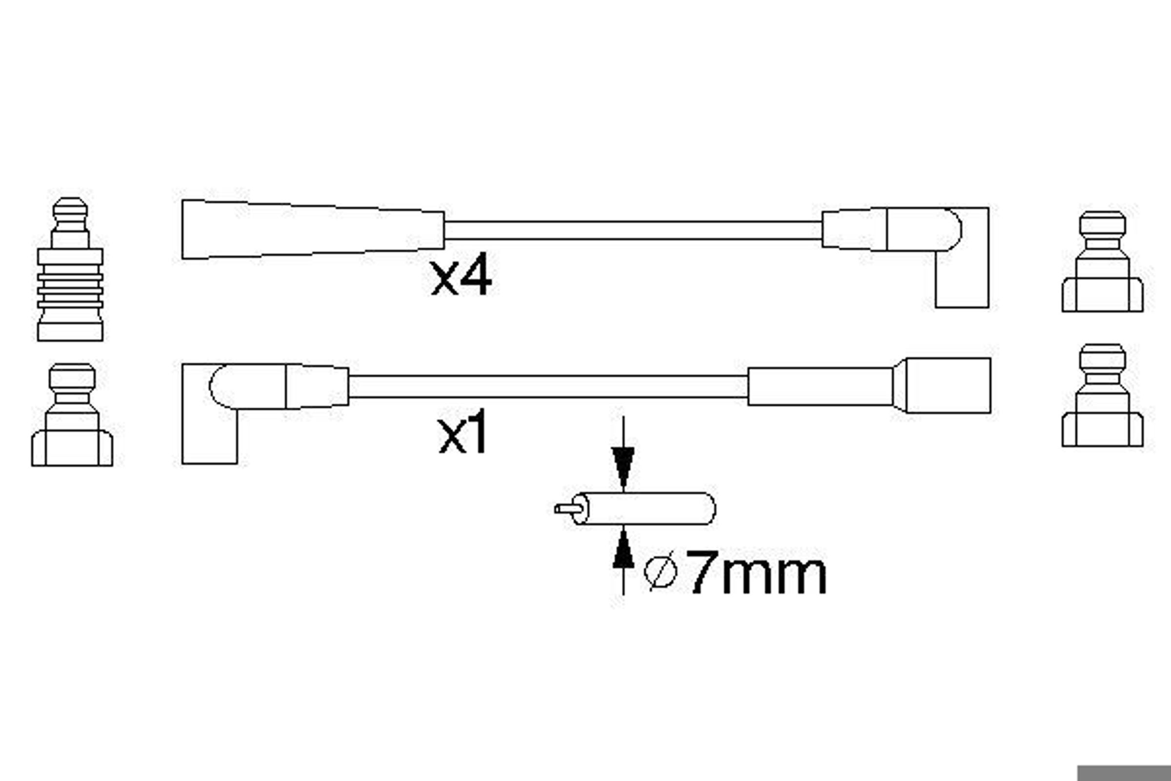 Комплект проводов зажигания BOSCH 0986356886