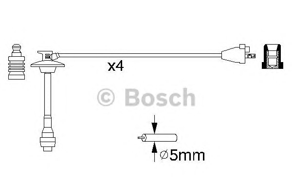 Комплект проводов зажигания BOSCH 0986356923