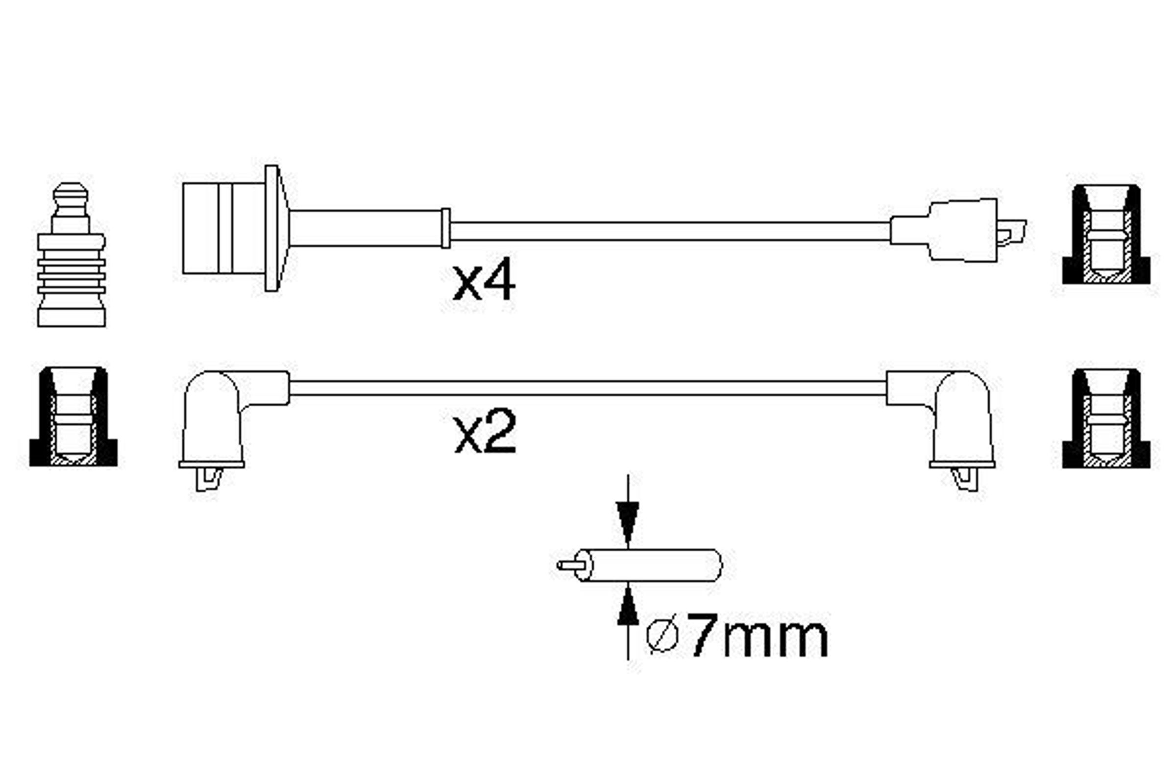Комплект проводов зажигания BOSCH 0986356954