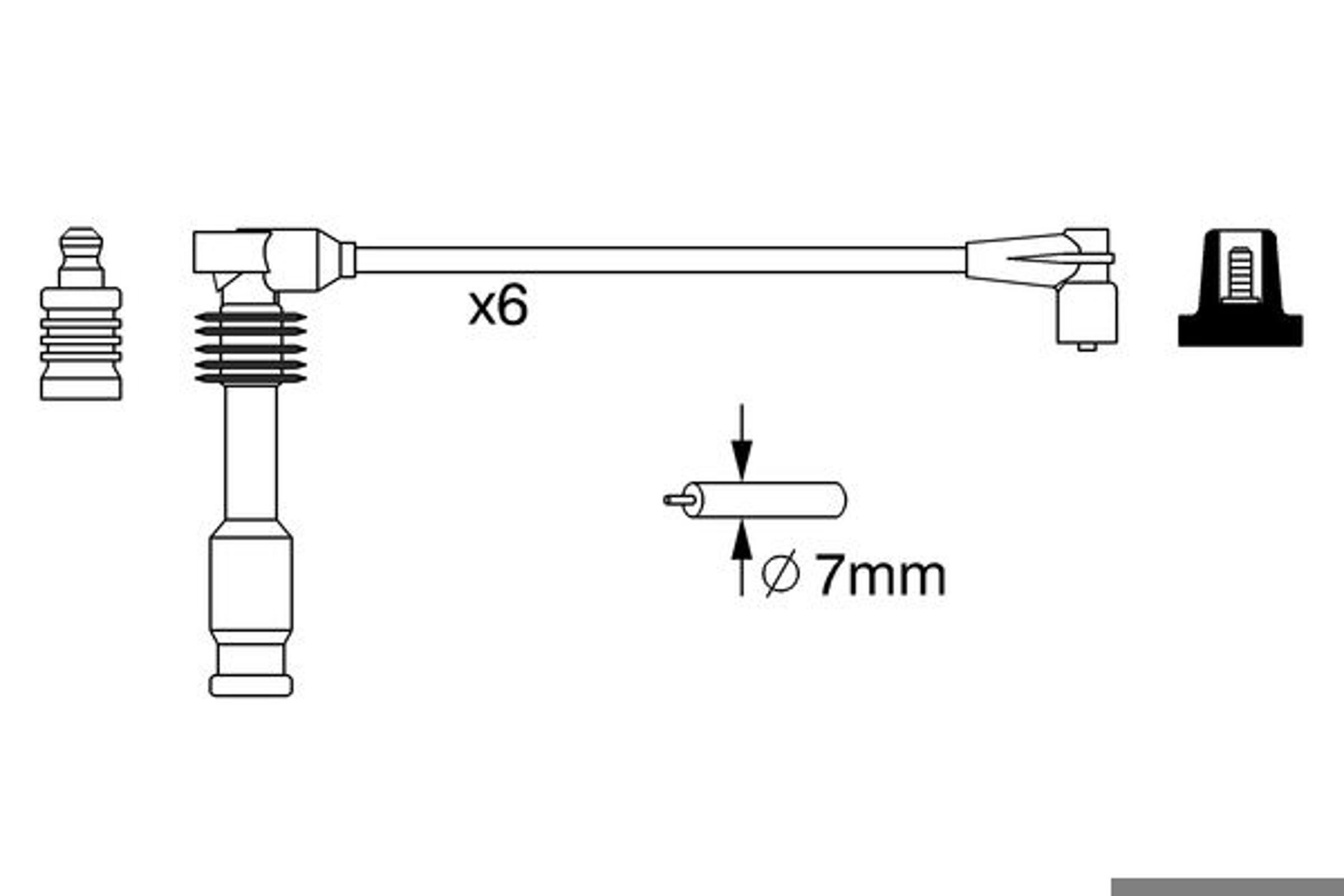 Комплект проводов зажигания BOSCH 0986357050