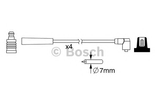 0986357098 BOSCH Комплект проводов зажигания