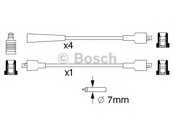 Комплект проводов зажигания BOSCH 0986357117