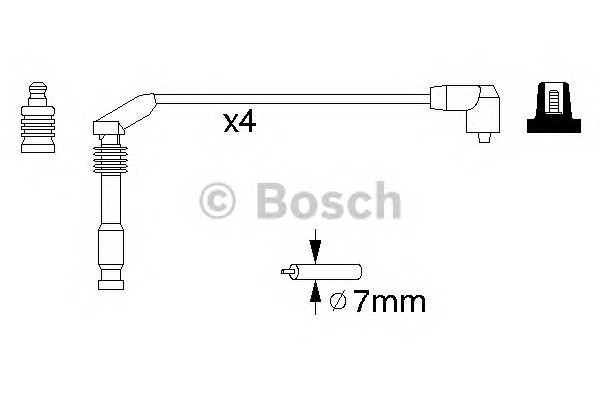 0986357126 BOSCH Комплект проводов зажигания