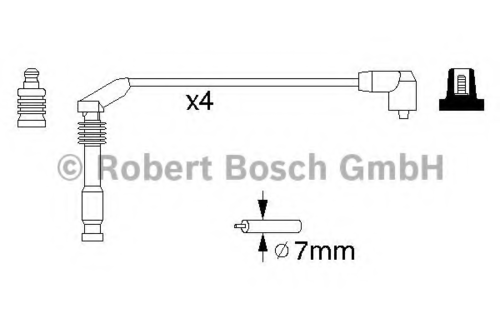 Фото 1 0986357126 BOSCH Комплект проводов зажигания