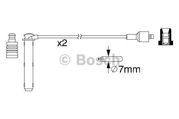 0986357154 BOSCH Комплект проводов зажигания