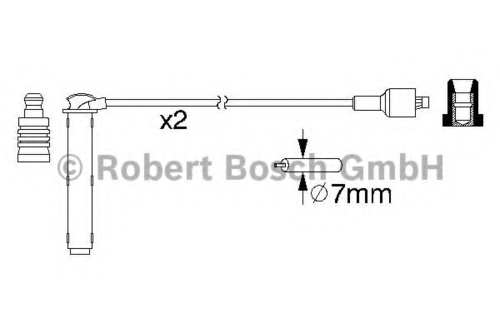 Фото 1 0986357154 BOSCH Комплект проводов зажигания