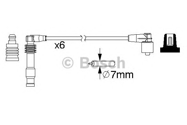 Комплект проводов зажигания BOSCH 0986357162