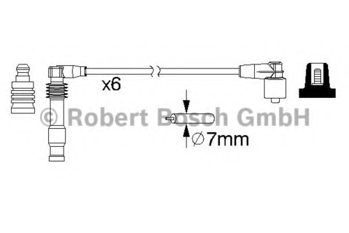 Фото 1 0986357162 BOSCH Комплект проводов зажигания