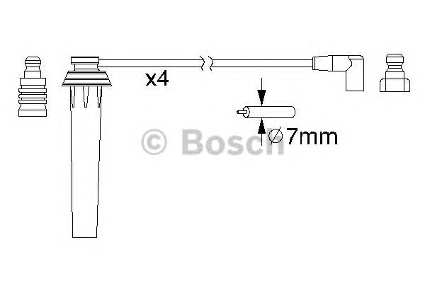 Комплект проводов зажигания BOSCH 0986357192