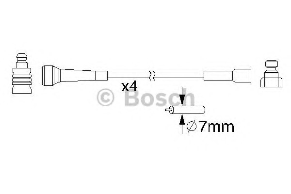 Комплект проводов зажигания BOSCH 0986357210