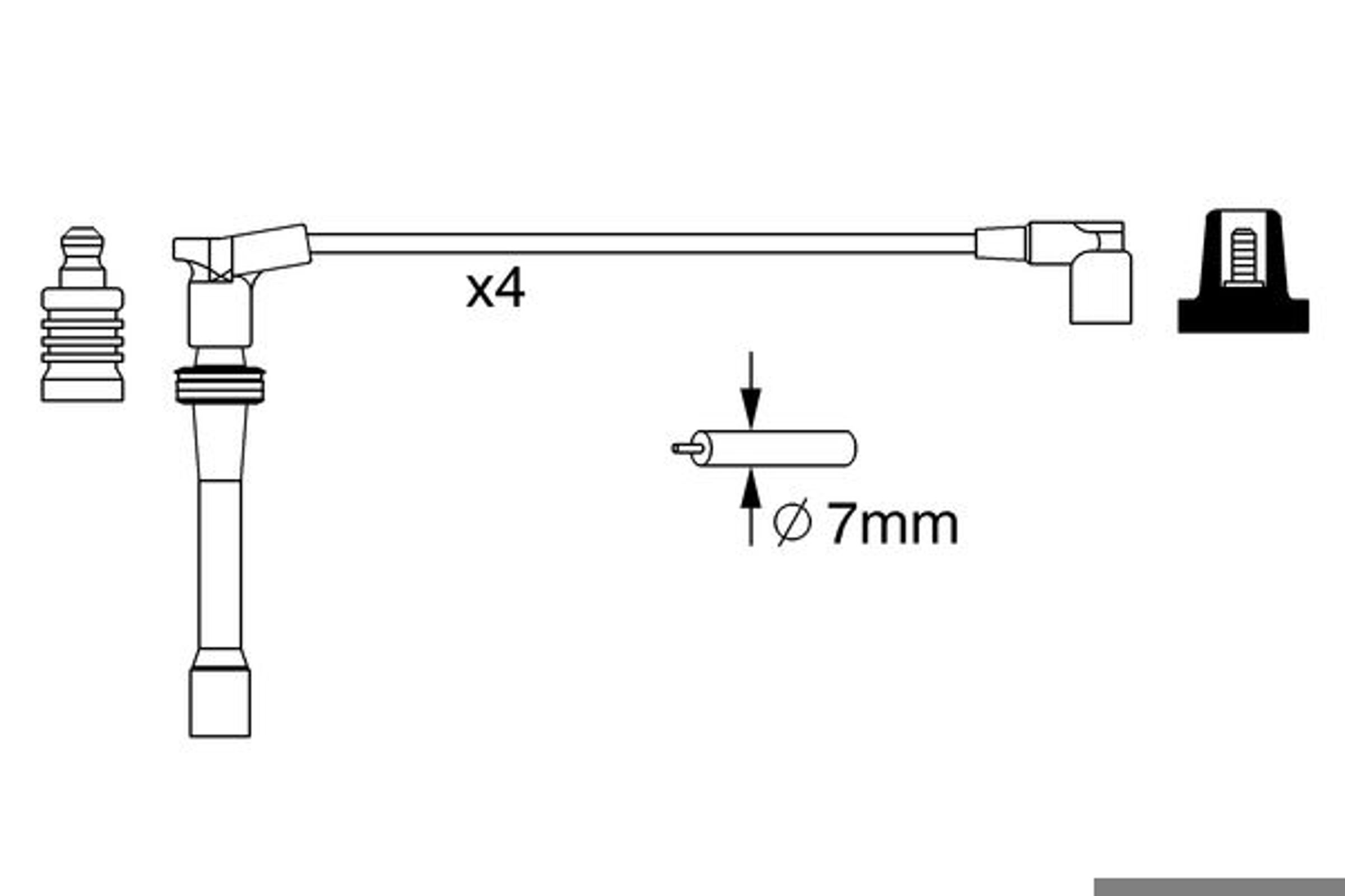 Комплект проводов зажигания BOSCH 0986357260