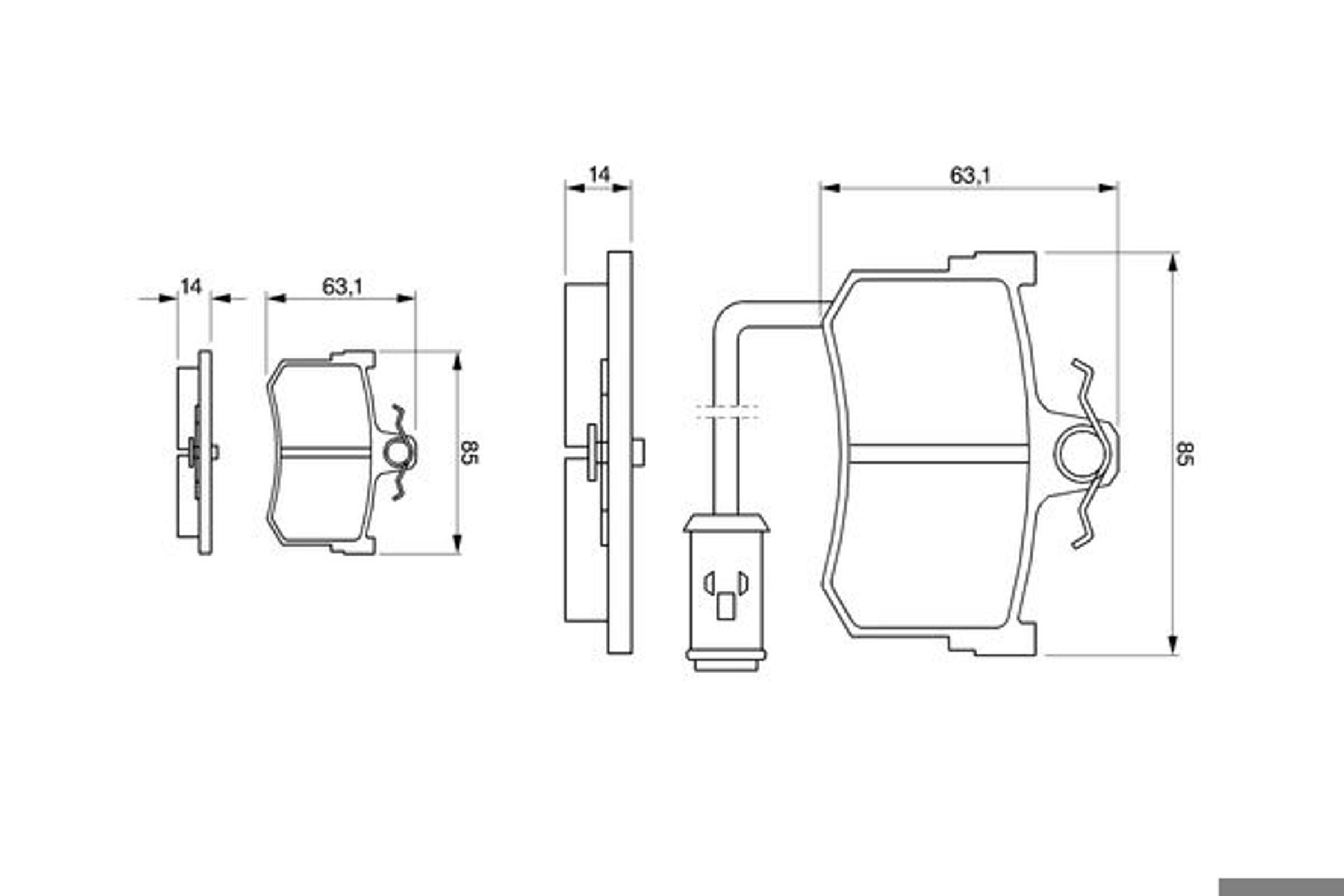 0986424013 BOSCH Колодки тормозные дисковые