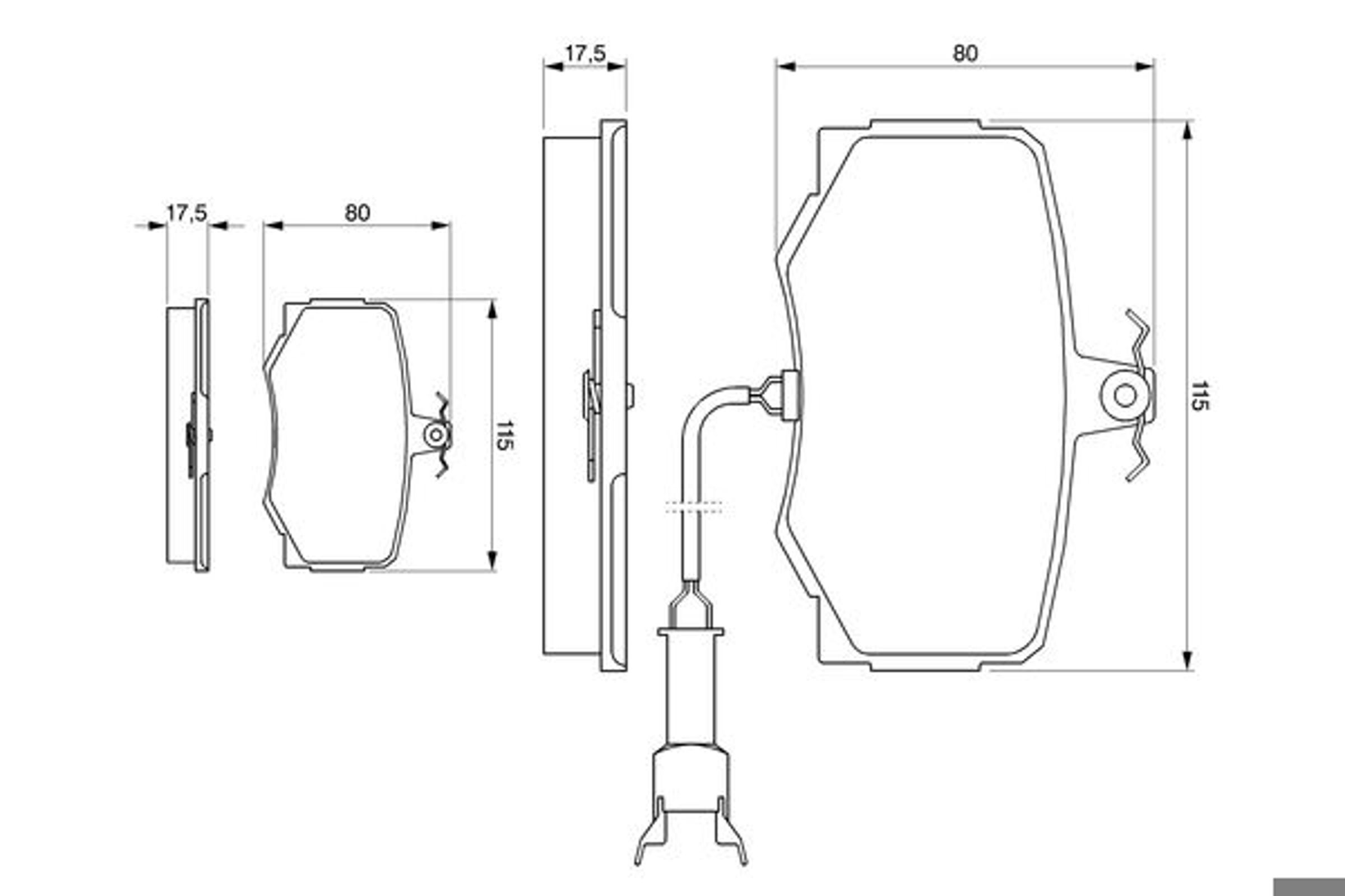 0986424018 BOSCH Колодки тормозные дисковые