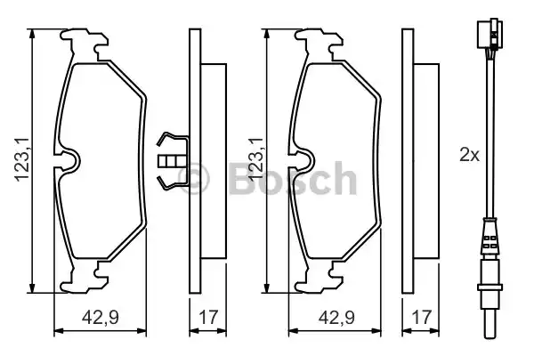 0986424027 BOSCH Тормозные колодки