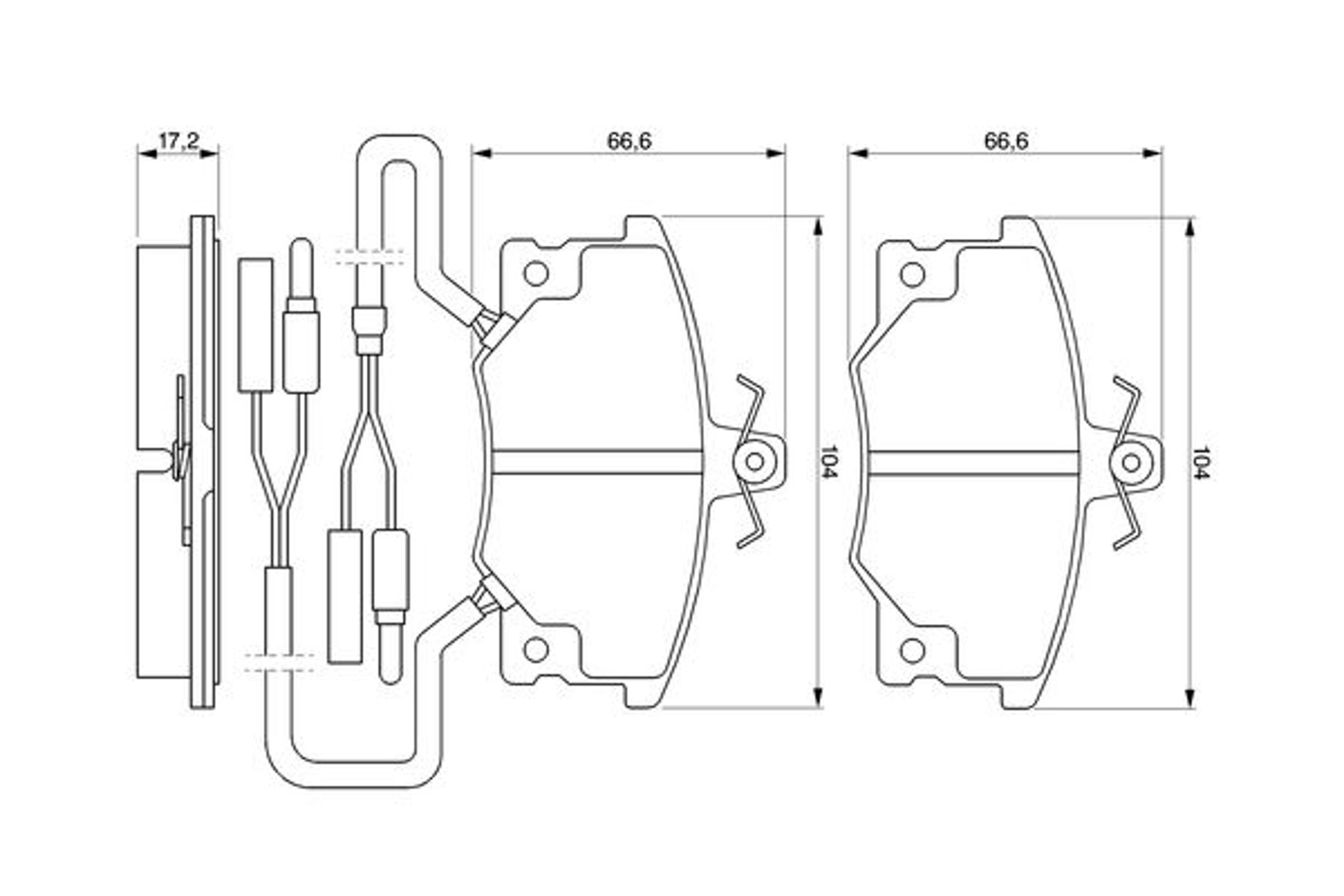 0986424100 BOSCH Колодки тормозные дисковые