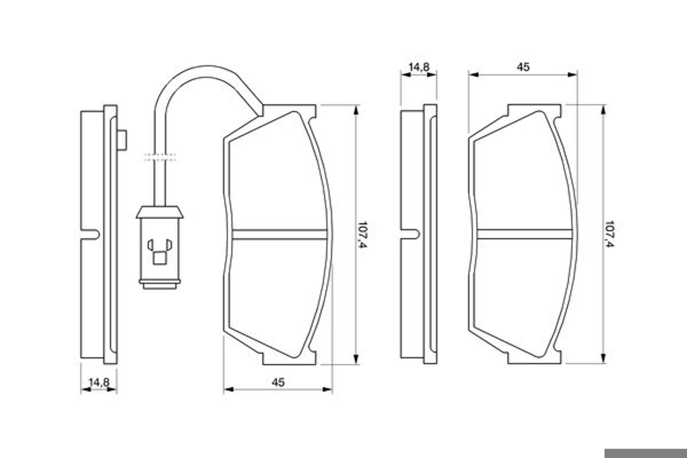 0986424110 BOSCH Колодки тормозные дисковые